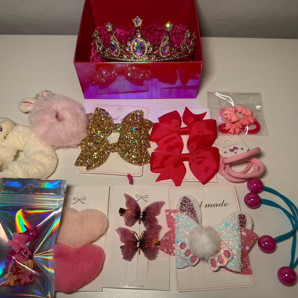 Princess Glamour Gift set. Royal hair accessories for girl. Gift for her. - Picture 2 of 6